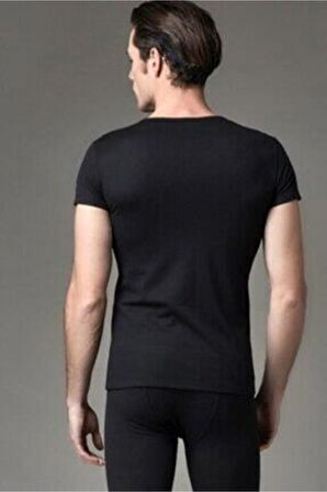 Erkek Siyah Atlet Yuvarlak Yaka 004