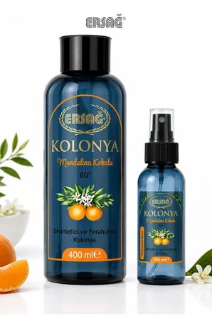 ERSAĞ Aparatlı Mandalina Kokulu Kolonya 400 ML x 100 ML