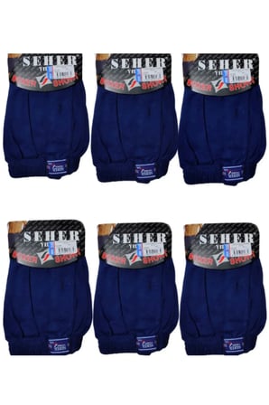 6 Lı Paket Yıldızı Pamuklu Penye Düğmeli Erkek Boxer 0008