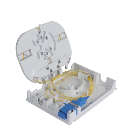 Erat Fiber FTTH Kutusu 2 Port SC SX, 2 Adet SC Pigtail + 2 adet SC SX Adaptör