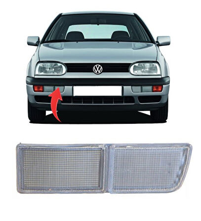 1H0941778 VW GOLF3 91 - TAMPON REFLEKTORU ON CIFTLI SAG BEYAZ A KALİTE TAYVAN