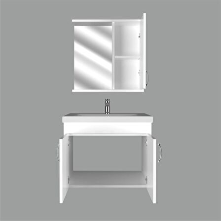 Ert Concept Star Kare Banyo Dolabı 65 cm Asma Beyaz