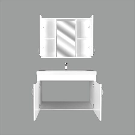 Ert Concept Star Kare Banyo Dolabı 80 cm Asma