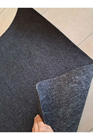 RENGİ ANTRASİT HALIFLEKS 2 X 6,50 METRE UCUZ RİP HALIFLEKX FUAR HALISI RİP HALI