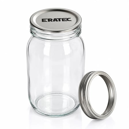 Eratec Cam Kavanoz 2 Parçalı Kapak 1000 ml