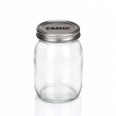 Eratec Cam Kavanoz 2 Parçalı Kapak 1000 ml