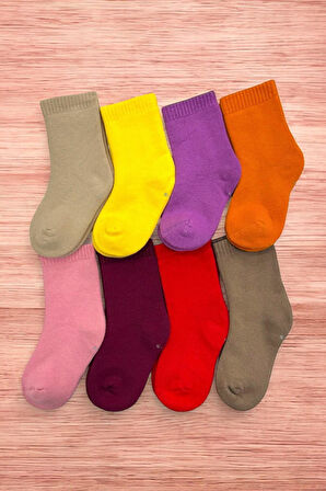 8 Çift Burun Dikişsiz Kışlık Kalın Havlu Kız Çocuk Soket Çorap