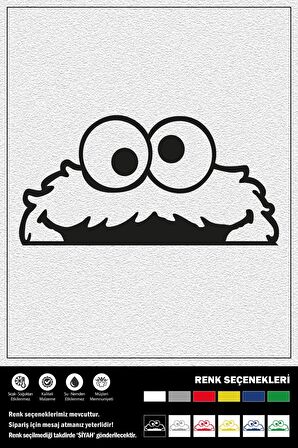 KURABİYE CANAVARI BAGAJ STICKER 20 x 10 cm