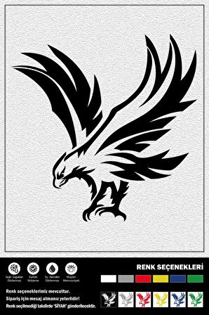 UÇAN KARTAL STICKER 25 x 25 cm