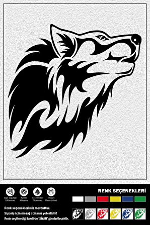 WOLF STICKER 20 x 20 cm