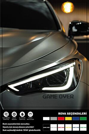 GAME OVER STICKER 20 x 3 cm