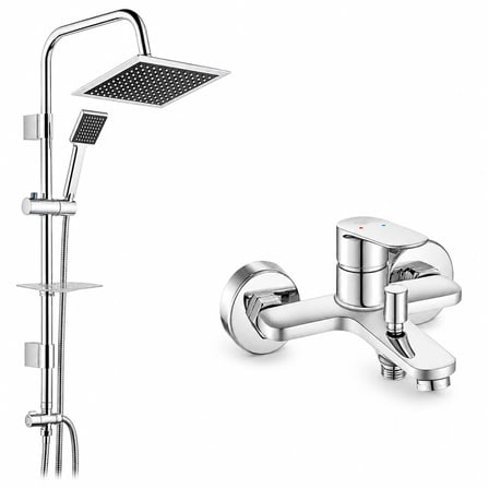 Fast Banyo Bataryası + Tema 53260 Quadro Rain Pratik Duş Sistemi