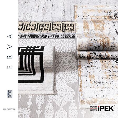 İpek Mekik Halı Erva Gri Sarı Geometrik Çizgili Halı