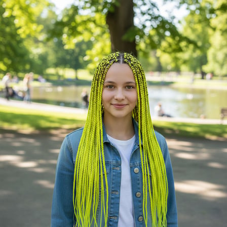 Afrika Örgüsü Ve Rasta İçin Sentetik Saç - Neon Sarı