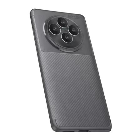 Oppo Reno 11 FS Kılıf Auto Focus Karbon Kapak - Gri