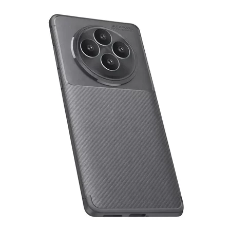 Oppo Reno 11 FS Kılıf Auto Focus Karbon Kapak - Gri