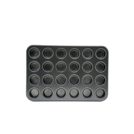 Muffin Kek Kalıbı 24 Bölmeli Siyah Metal