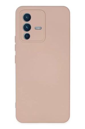 Vivo V23 5G Kılıf Nano içi Kadife Silikon - Pudra