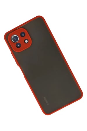 Xiaomi Mİ 11 Lite Kılıf Montreal Silikon Kapak - Kırmızı