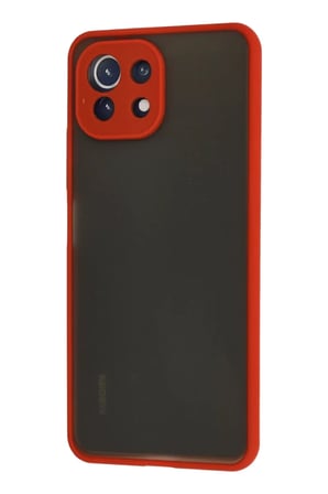 Xiaomi Mİ 11 Lite Kılıf Montreal Silikon Kapak - Kırmızı