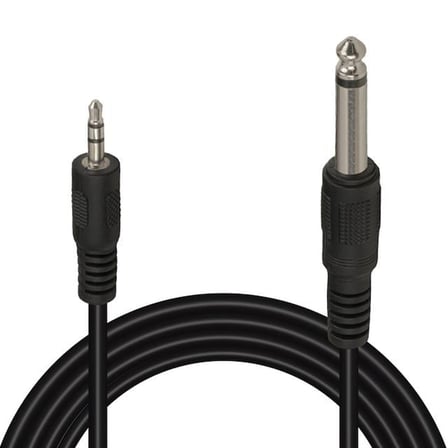 PM-15917 Siyah 6.3 Mm Gitar to 3.5 Mm Stereo Ara Kablo (1.4 Metre)