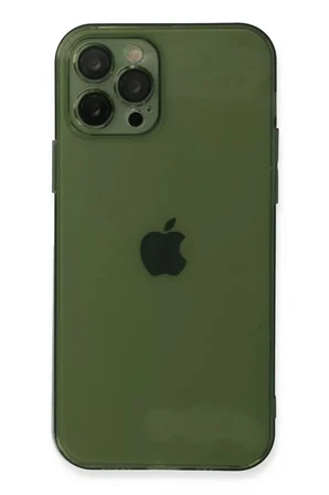 Apple Uyumlu iPhone 12 Pro Kılıf Fly Lens Silikon - Yeşil