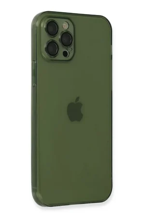Apple Uyumlu iPhone 12 Pro Kılıf Fly Lens Silikon - Yeşil