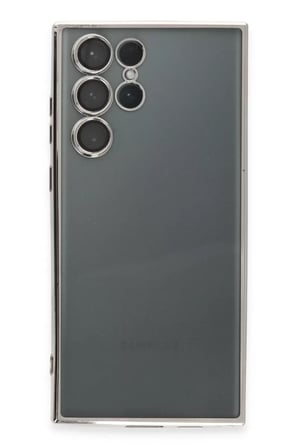 Samsung Galaxy S22 Ultra Kılıf Razer Lensli Silikon - Gümüş