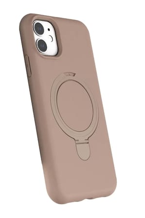 Apple iPhone 11 Regal Magsafe Standlı Kapak - Çöl Titanyum