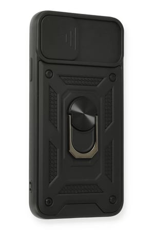 Apple iPhone 11 Pro Kılıf Pars Lens Yüzüklü Silikon - Siyah