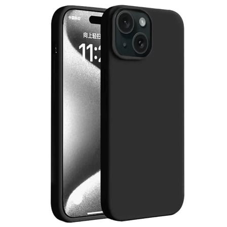 Apple iPhone 15 Plus Kılıf First Silikon - Siyah