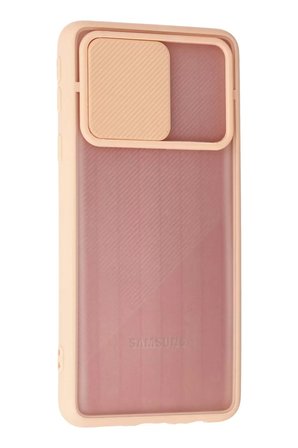 Samsung Galaxy A01 Core Kılıf Palm Buzlu Kamera Sürgülü Silikon - Pembe