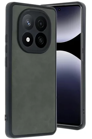 Xiaomi Redmi Note 14 Pro 4G Kılıf Aras Deri Kapak - Koyu Yeşil