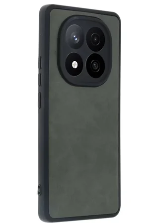 Xiaomi Redmi Note 14 Pro 4G Kılıf Aras Deri Kapak - Koyu Yeşil