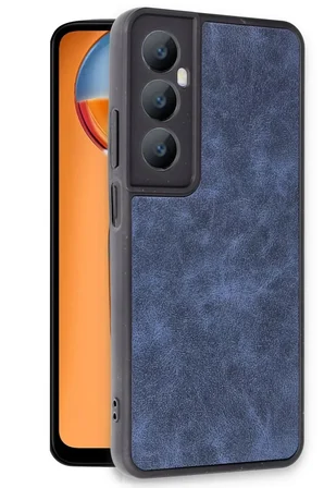 Realme C65 Kılıf Aras Deri Kapak - Lacivert