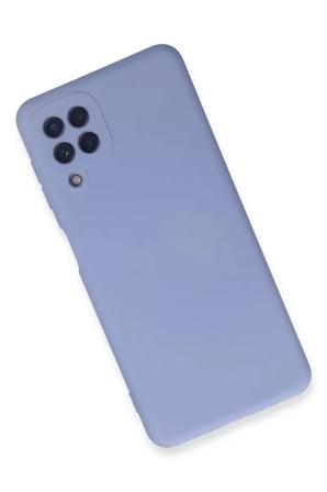 Samsung Galaxy A22 Kılıf Nano içi Kadife Silikon - Lila