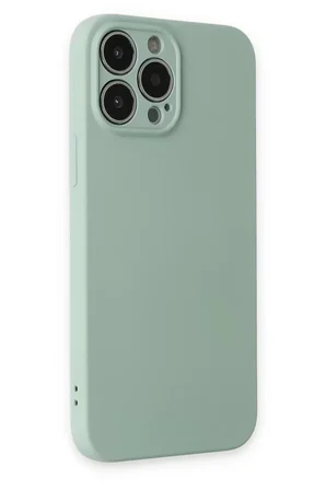 Apple iPhone 13 Pro Max Kılıf Nano içi Kadife Silikon - Su Yeşili