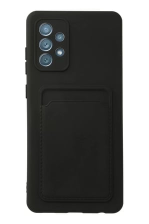 Samsung Galaxy A72 Kılıf Kelvin Kartvizitli Silikon - Siyah