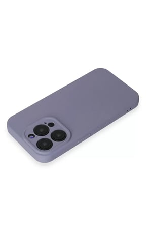 Apple iPhone 15 Pro Max Kılıf Nano içi Kadife Silikon - Lila