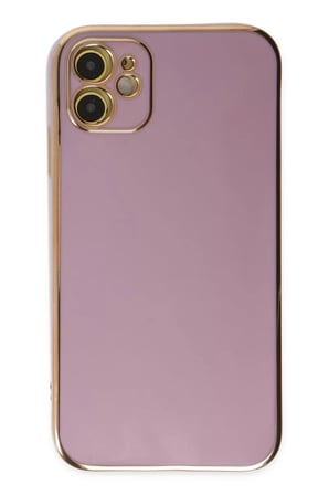 Apple Uyumlu iPhone 12 Kılıf Volet Silikon - Mor