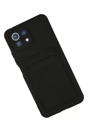 Xiaomi Mi 11 Kılıf Kelvin Kartvizitli Silikon - Siyah