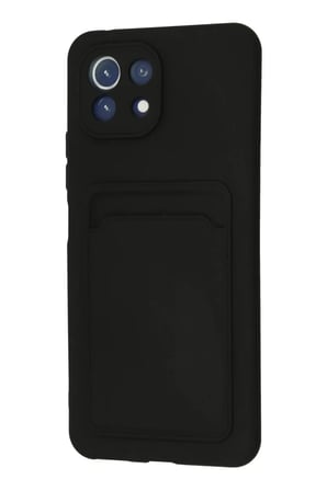 Xiaomi Mi 11 Kılıf Kelvin Kartvizitli Silikon - Siyah