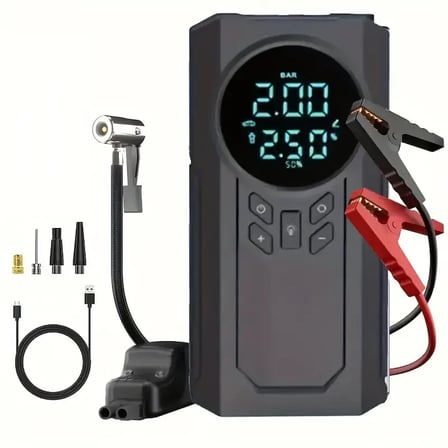 4’ü 1 Arada Lastik Şişirici – Akü Takviyesi – Powerbank – Led Işık