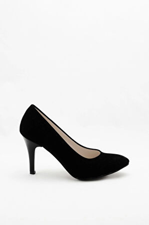 Siyah Kadın Klasik Topuklu Ayakkabı Kadın Topuklu Abiye Ayakkabı Şık Gece Ayakkabısı