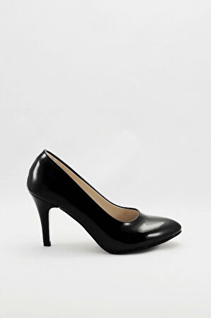 Siyah Kadın Klasik Topuklu Ayakkabı Kadın Topuklu Abiye Ayakkabı Şık Gece Ayakkabısı