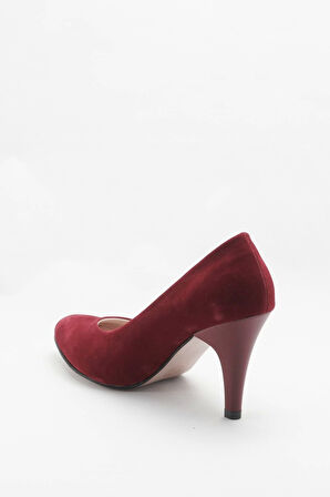 Bordo Kadın Klasik Topuklu Ayakkabı Kadın Topuklu Abiye Ayakkabı Şık Gece Ayakkabısı