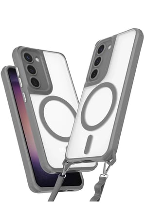 Samsung Galaxy S23 Kılıf Enka Magsafe Silikon Kılıf - Titan Gri