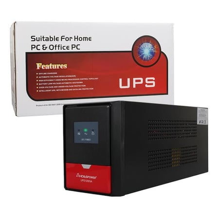Andespower UPS1200VA 1200VA 12V7.5AHx2 UPS Kesintisiz Güç Kaynağı Line - İnteraktif
