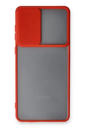 Samsung Galaxy A33 5G Kılıf Palm Buzlu Kamera Sürgülü Silikon - Kırmızı