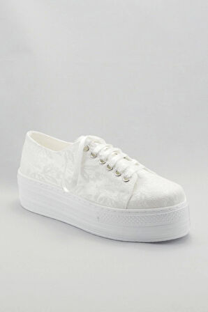 Beyaz Kadın Dolgu Topuklu Ayakkabı Kadın Topuklu Abiye Ayakkabı Şık Gece Ayakkabısı